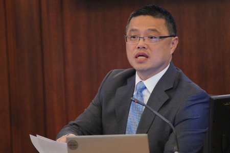 Acting mayor and Vision Vancouver Coun. Raymond Louie chaired a finance meeting Wednesday, which included numerous examples of bad behaviour by councillors. Dan Toulgoet